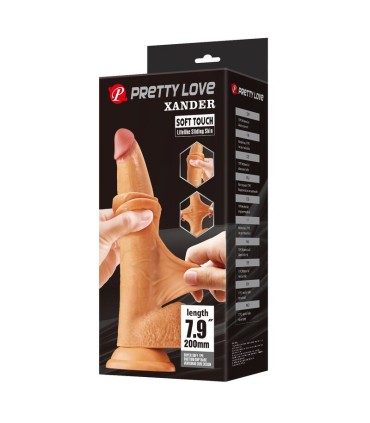 PRETTY LOVE XANDER REALISTIC DILDO 20 CM O 5 CM NATURAL