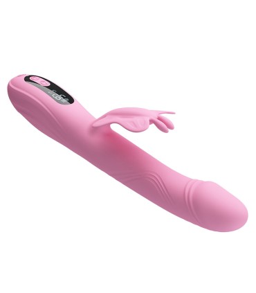 PRETTY LOVE BELLA RABBIT VIBRATOR WITH BUTTERFLY STIMULATION AND LED PINK