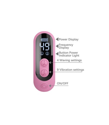 PRETTY LOVE BELLA RABBIT VIBRATOR WITH BUTTERFLY STIMULATION AND LED PINK