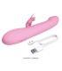 PRETTY LOVE BELLA RABBIT VIBRATOR WITH BUTTERFLY STIMULATION AND LED PINK