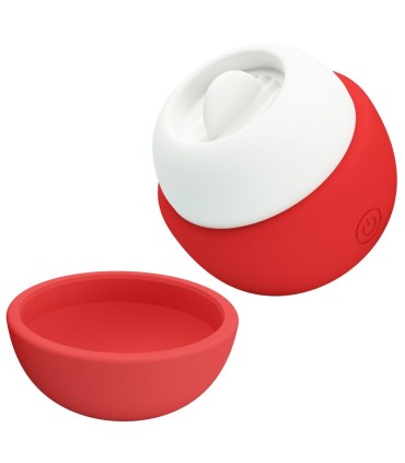 PRETTY LOVE RECHARGEABLE TONGUE EFFECT CLITORAL STIMULATOR RED