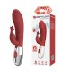 PRETTY LOVE ROSEWOOD RABBIT VIBRATOR 30 FUNCTIONS USB RECHARGEABLE RED