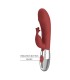PRETTY LOVE ROSEWOOD RABBIT VIBRATOR 30 FUNCTIONS USB RECHARGEABLE RED