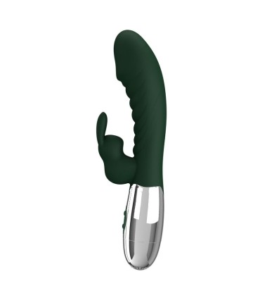 PRETTY LOVE NAUGHTY BUNNY RABBIT VIBRATOR 30 FUNCTIONS USB RECHARGEABLE GREEN
