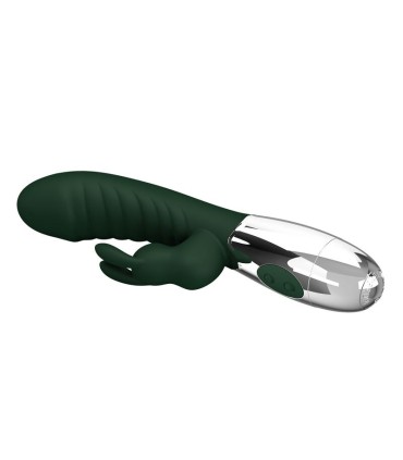 PRETTY LOVE NAUGHTY BUNNY RABBIT VIBRATOR 30 FUNCTIONS USB RECHARGEABLE GREEN