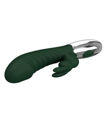 PRETTY LOVE NAUGHTY BUNNY RABBIT VIBRATOR 30 FUNCTIONS USB RECHARGEABLE GREEN