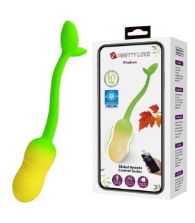 PRETTY LOVE PULSEN APP CONTROL VIBRATING EGG 12 FUNCTIONS USB RECHARGEABLE GREEN YELLOW