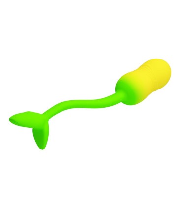 PRETTY LOVE PULSEN APP CONTROL VIBRATING EGG 12 FUNCTIONS USB RECHARGEABLE GREEN YELLOW