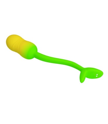 PRETTY LOVE PULSEN APP CONTROL VIBRATING EGG 12 FUNCTIONS USB RECHARGEABLE GREEN YELLOW