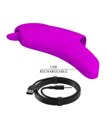 PRETTY LOVE PETERSON HONEY FINGER RECHARGEABLE FINGER VIBRATOR PURPLE