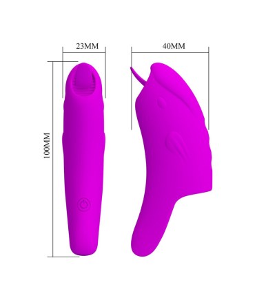 PRETTY LOVE PETERSON HONEY FINGER RECHARGEABLE FINGER VIBRATOR PURPLE
