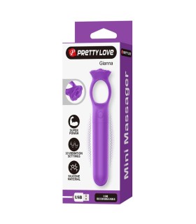 PRETTY LOVE GIANA RECHARGEABLE MINI VIBRATOR MASSAGER PURPLE