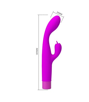PRETTY LOVE JENE DUAL STIMULATION G SPOT AND CLITORAL VIBRATOR PURPLE