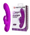 PRETTY LOVE - MONICA RECHARGEABLE DUAL STIMULATION G-SPOT AND CLITORAL VIBRATOR PURPLE