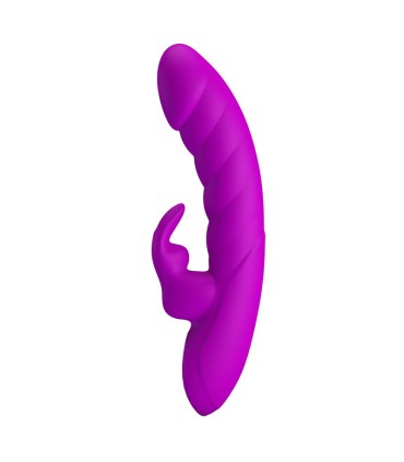 PRETTY LOVE MONICA RECHARGEABLE DUAL STIMULATION G SPOT AND CLITORAL VIBRATOR PURPLE