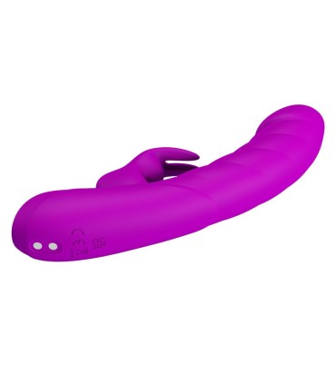 PRETTY LOVE MONICA RECHARGEABLE DUAL STIMULATION G SPOT AND CLITORAL VIBRATOR PURPLE