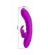 PRETTY LOVE MONICA RECHARGEABLE DUAL STIMULATION G SPOT AND CLITORAL VIBRATOR PURPLE