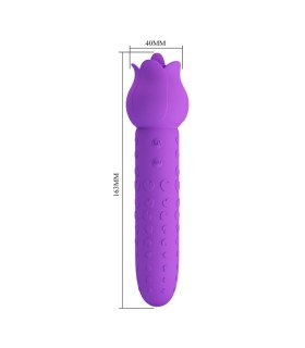 PRETTY LOVE DANNELL RECHARGEABLE ORAL AND CLITORAL STIMULATOR VIBRATOR PURPLE