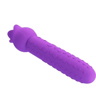 PRETTY LOVE DANNELL RECHARGEABLE ORAL AND CLITORAL STIMULATOR VIBRATOR PURPLE