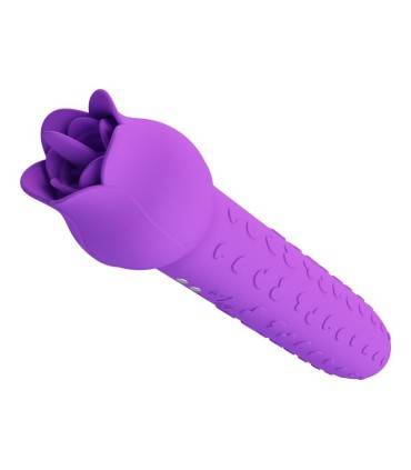 PRETTY LOVE DANNELL RECHARGEABLE ORAL AND CLITORAL STIMULATOR VIBRATOR PURPLE