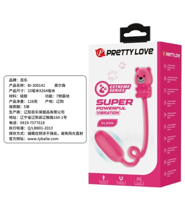 PRETTY LOVE OLSON RECHARGEABLE BULLET VIBRATOR WITH WIRED CONTROLLER PINK