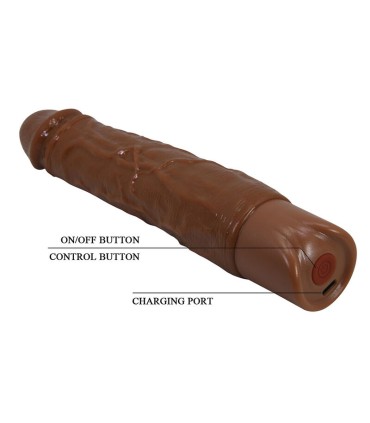 PRETTY LOVE OWEN REALISTIC VIBRATOR 225 CM O 45 CM BROWN