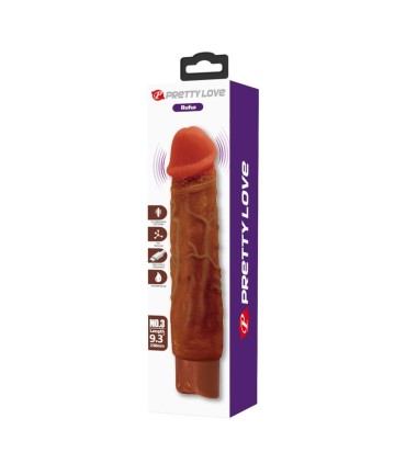 PRETTY LOVE DUKE REALISTIC VIBRATOR 235 CM O 48 CM BROWN