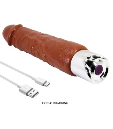 PRETTY LOVE DUKE REALISTIC VIBRATOR 235 CM O 48 CM BROWN