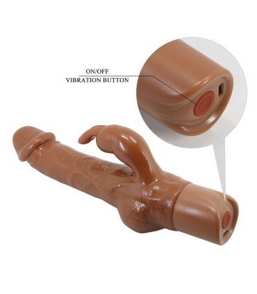 PRETTY LOVE ELLISON REALISTIC RABBIT VIBRATOR 226 CM O 42 CM BROWN