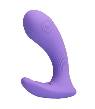 PRETTY LOVE ANDROMEDA RECHARGEABLE DUAL STIMULATION VIBRATOR PURPLE