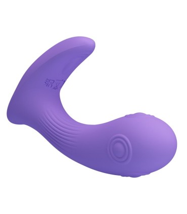 PRETTY LOVE ANDROMEDA RECHARGEABLE DUAL STIMULATION VIBRATOR PURPLE