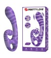 PRETTY LOVE - SUMMER DOUBLE-ENDED VIBRATOR WITH HANDLE 19 CM Ø 3.5 CM PURPLE