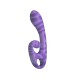 PRETTY LOVE SUMMER DOUBLE ENDED VIBRATOR WITH HANDLE 19 CM O 35 CM PURPLE