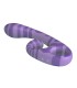 PRETTY LOVE SUMMER DOUBLE ENDED VIBRATOR WITH HANDLE 19 CM O 35 CM PURPLE