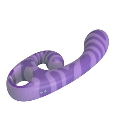 PRETTY LOVE SUMMER DOUBLE ENDED VIBRATOR WITH HANDLE 19 CM O 35 CM PURPLE
