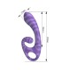 PRETTY LOVE SUMMER DOUBLE ENDED VIBRATOR WITH HANDLE 19 CM O 35 CM PURPLE