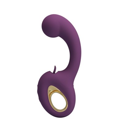 PRETTY LOVE BRYNNLEE RECHARGEABLE VIBRATOR WITH ORAL STIMULATOR 10 VIBRATIONS 5 LICKING FUNCTIONS PURPLE