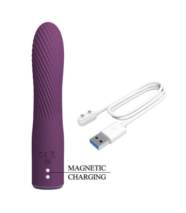 PRETTY LOVE KISSELL RECHARGEABLE VIBRATOR 10 FUNCTIONS PURPLE