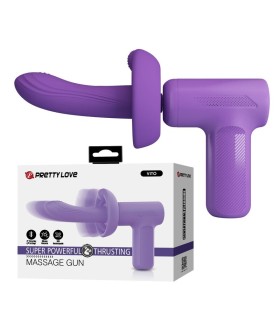 PRETTY LOVE VITO THRUSTING MASSAGE GUN 5 MODES PURPLE