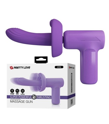 PRETTY LOVE VITO THRUSTING MASSAGE GUN 5 MODES PURPLE