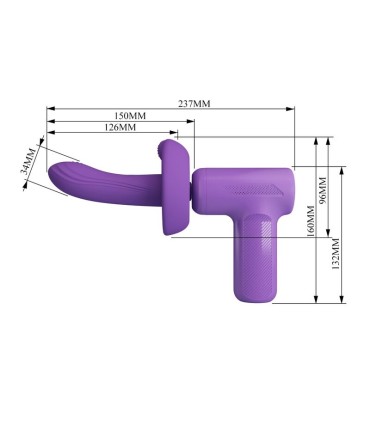 PRETTY LOVE VITO THRUSTING MASSAGE GUN 5 MODES PURPLE
