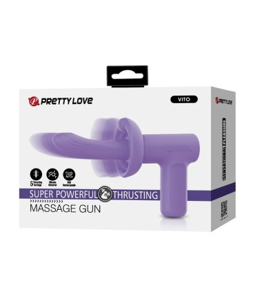 PRETTY LOVE VITO THRUSTING MASSAGE GUN 5 MODES PURPLE