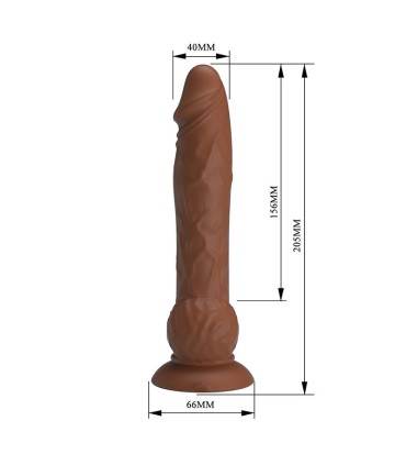 PRETTY LOVE EREN THRUSTING VIBRATING DILDO 205 CM O 45 CM BROWN