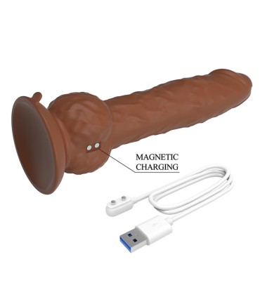 PRETTY LOVE EREN THRUSTING VIBRATING DILDO 205 CM O 45 CM BROWN