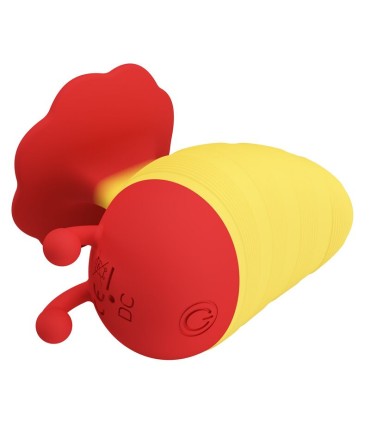 PRETTY LOVE LITTLE BEE RECHARGEABLE CLITORAL STIMULATOR 7 MODES RED YELLOW