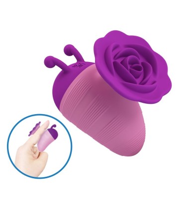 PRETTY LOVE LITTLE BEE RECHARGEABLE CLITORAL STIMULATOR 7 MODES PURPLE PINK