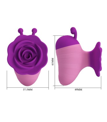 PRETTY LOVE LITTLE BEE RECHARGEABLE CLITORAL STIMULATOR 7 MODES PURPLE PINK