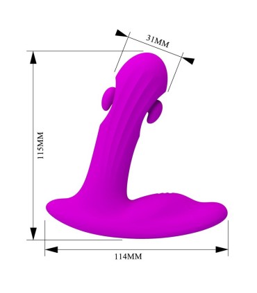 PRETTY LOVE BAUER RECHARGEABLE PROSTATE MASSAGER 12 MODES PURPLE