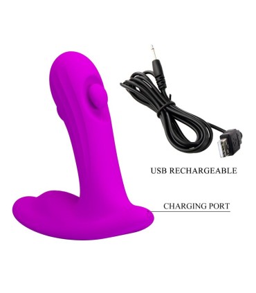 PRETTY LOVE BAUER RECHARGEABLE PROSTATE MASSAGER 12 MODES PURPLE