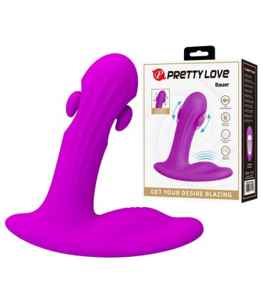 PRETTY LOVE BAUER RECHARGEABLE PROSTATE MASSAGER 12 MODES PURPLE